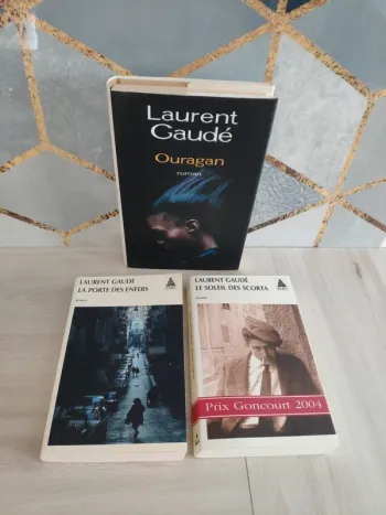 Lot 3 livres Laurent Gaudé soleil des Scorta porte des enfers ouragan