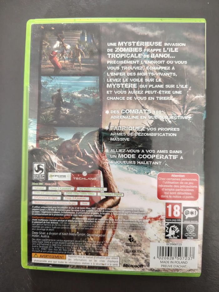 Boîtier Dead island xbox 360 - photo numéro 3