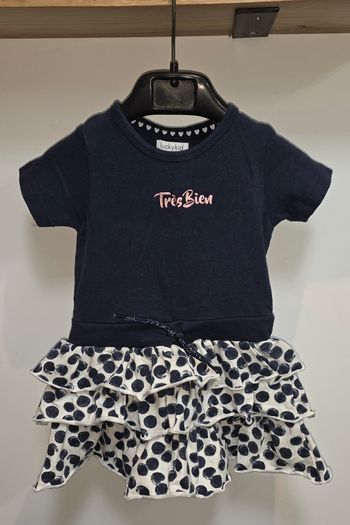 Robe MC bleu marine #luckykid 18 mois