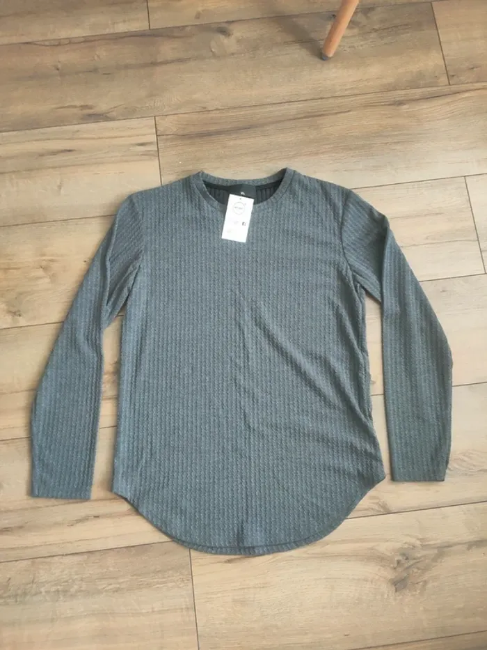 Pull fin homme gris uni uniplay xl neuf
