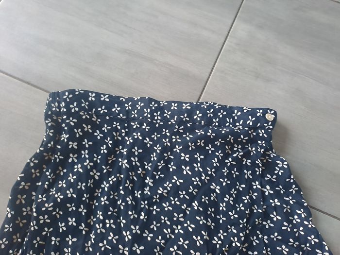 Jupe short légère bleu blanc M&S Mode - photo numéro 2