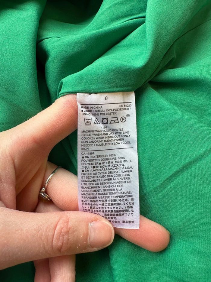 Robe d’été Banana Republic, fluide verte à motifs fleuris taille 36 - photo numéro 6