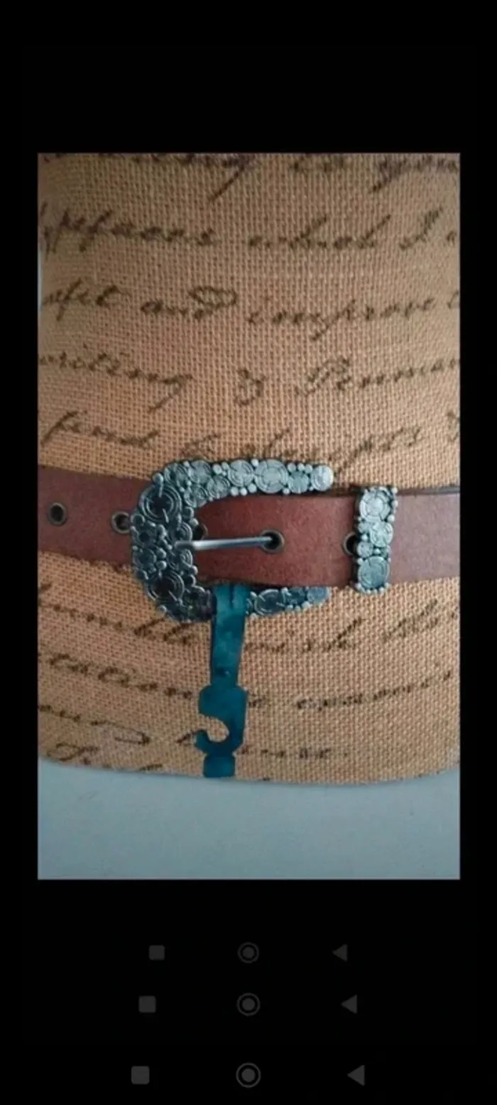 Ceinture marron trois rangs 90 cm femme - photo numéro 9