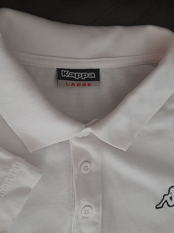 Polo Kappa blanc coupe large - photo numéro 3