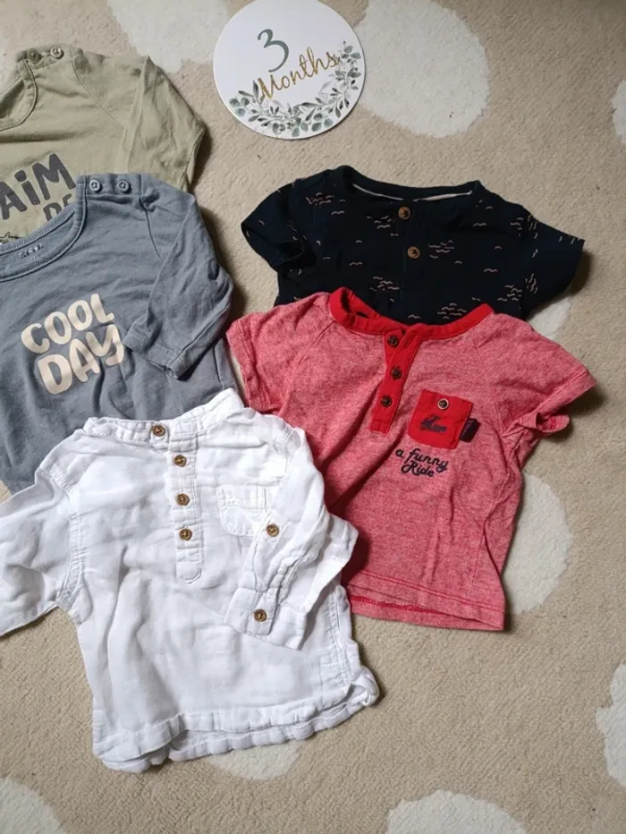Lot t-shirt 3 mois - photo numéro 3