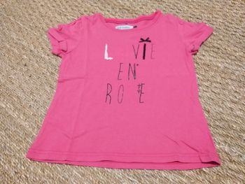 T shirt rose Jean Bourget 6 ans