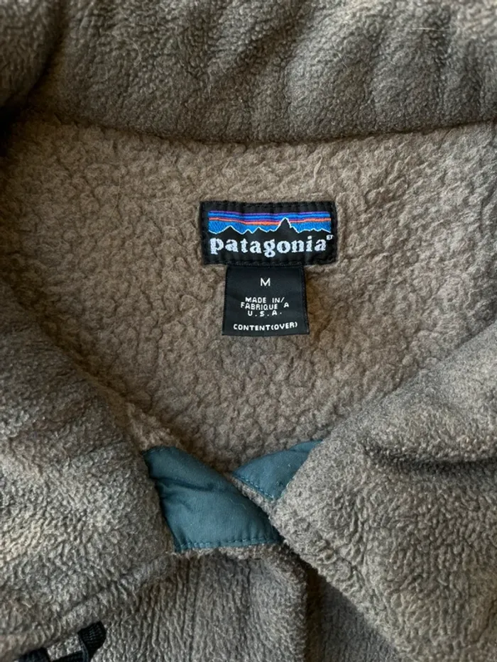 Veste polaire Patagonia Vintage "Made in USA" - Marron/Gris - Taille L - photo numéro 4