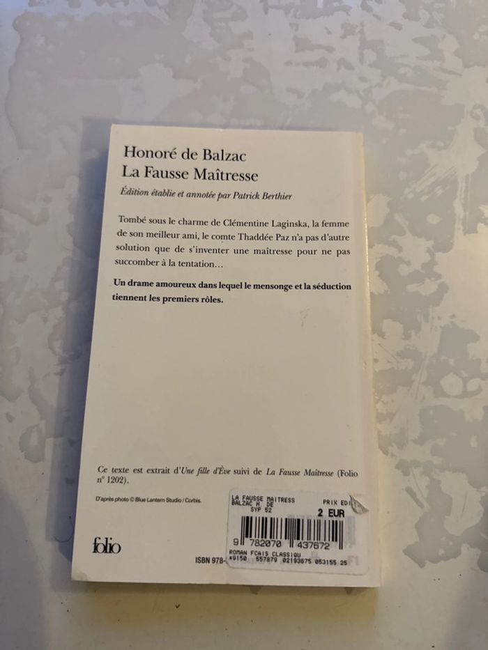 Livre la fausse maîtresse - honoré de balzac - photo numéro 2