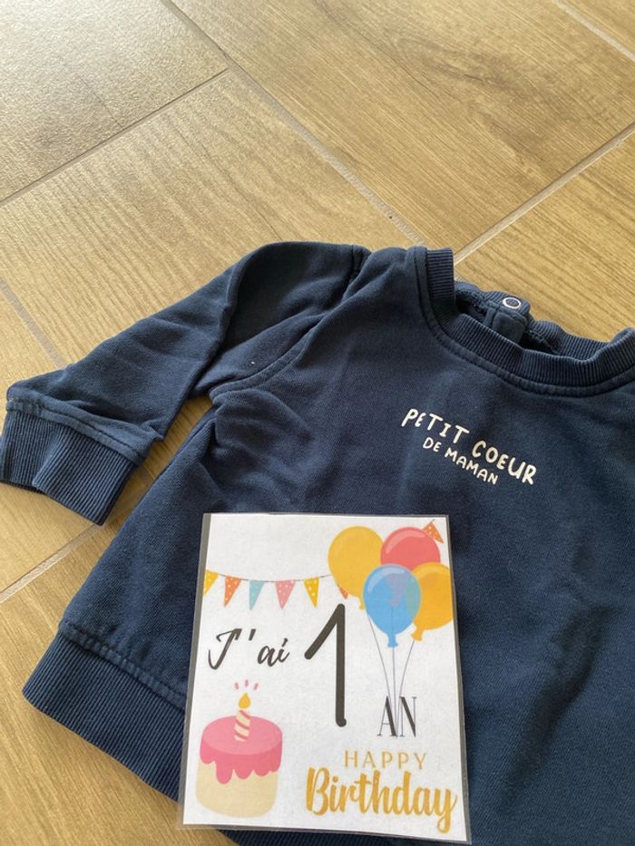 Pull 12 mois kiabi petit cœur de maman - photo numéro 3