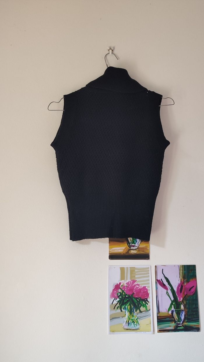 Top noir court tricot y2k taille S