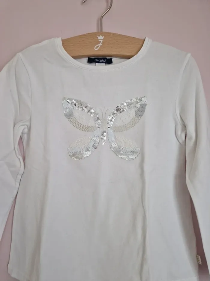 Tee-shirt ML 5ans okaidi blanc
