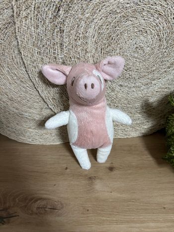 Doudou cochon rose blanc ikea