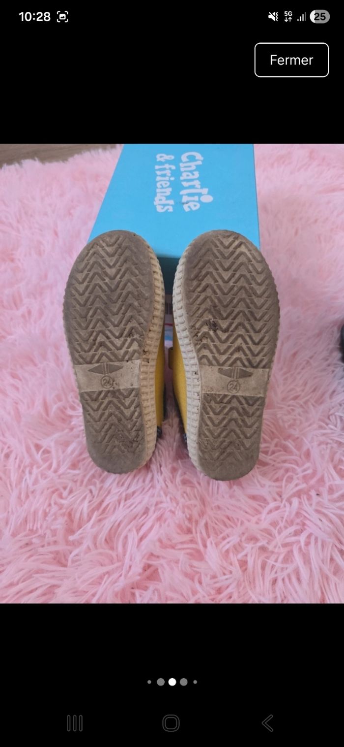 1 paire de bottes+1 paire de tennis garçon taille 24 - photo numéro 4