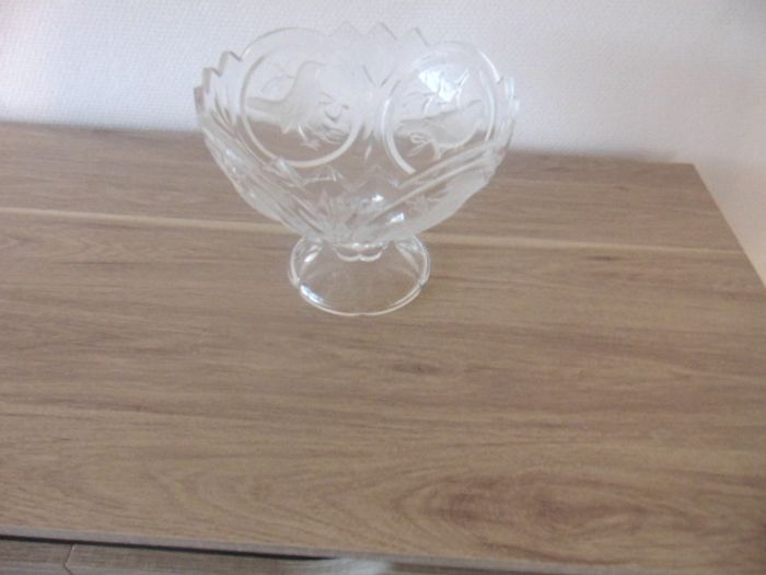 Coupe en cristal taillé – Décor d’oiseaux – Style Art déco / Inspiration Lalique - photo numéro 4