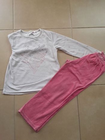 Pyjama fuschia et gris fille 10 ans DPAM BE