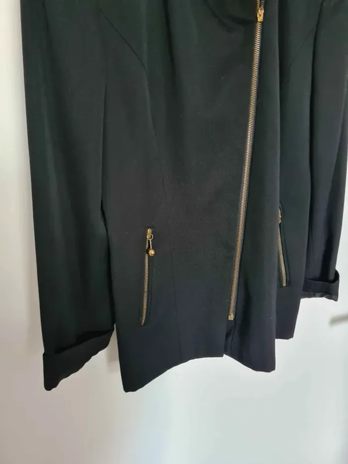 Veste asymétrique noir taille 40 - photo numéro 3