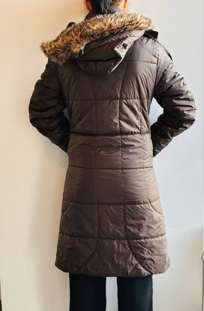 Doudoune longue hiver femme avec capuche fausse fourrure - photo numéro 3