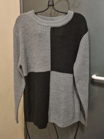 Pull hommes gris et noir