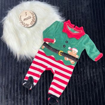 Pyjama Noël velour 3 mois