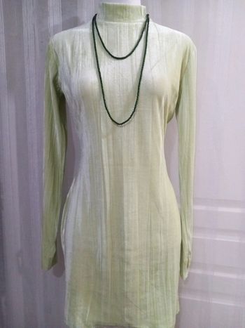 Robe fines velours col roulé