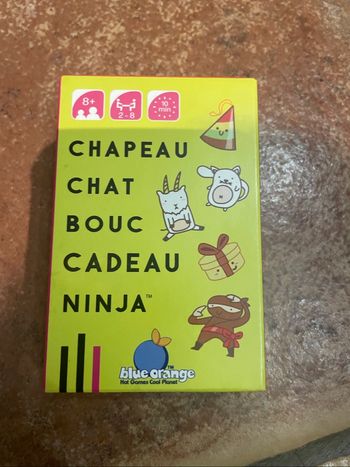 Jeu de carte chapeau chat bouc cadeau ninja
