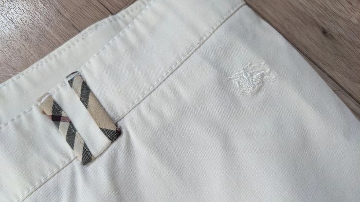 Pantacourt blanc/crème Burberry 40 - photo numéro 3