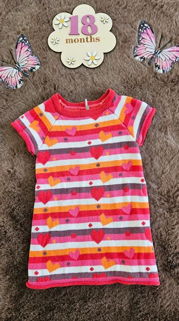 Robe pull cœurs 18 mois