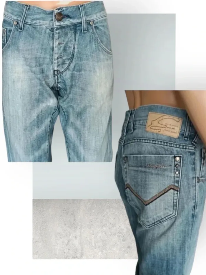 Jean boyfriend vintage y2k Energie, coupe droite , taille basse , 100 % coton - photo numéro 8