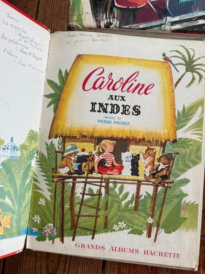 État moyen - 4 Livres Caroline années 50/60 Lot Grands albums Hachette Pierre Probst - photo numéro 8