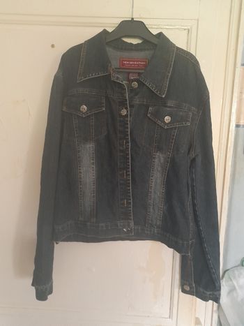 Veste en jean gris anthracite, marque New Sensation, taille S