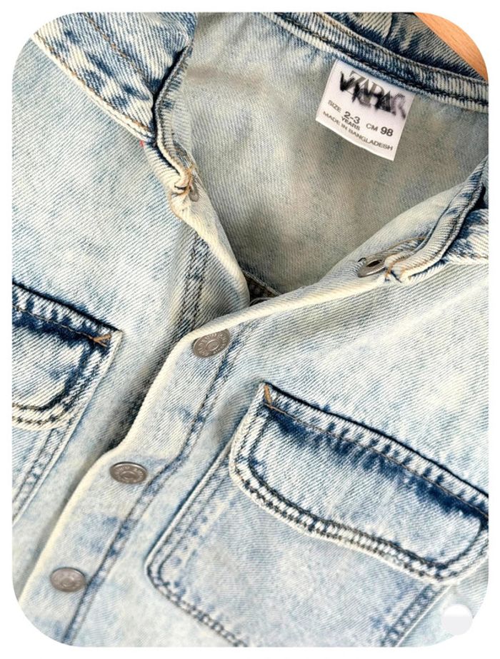 Zara - Veste en jean bleu clair Taille 2/3 ans - photo numéro 2