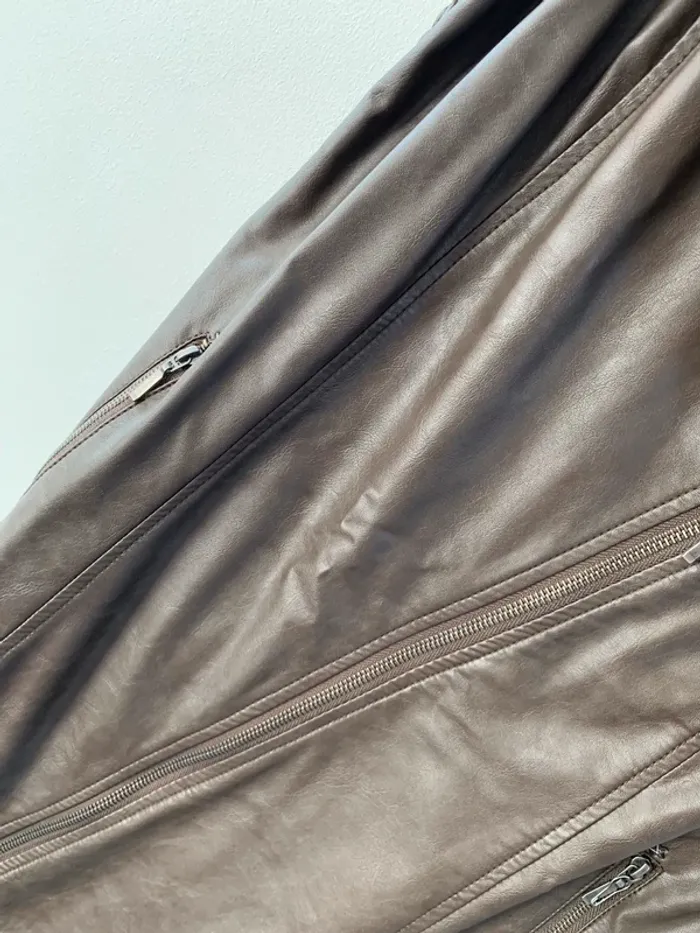Robe marron simili cuir - photo numéro 3