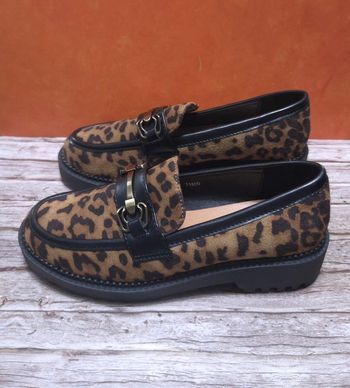 Mocassins Femme Léopard Chic - Détails Doré - Neufs Taille 41