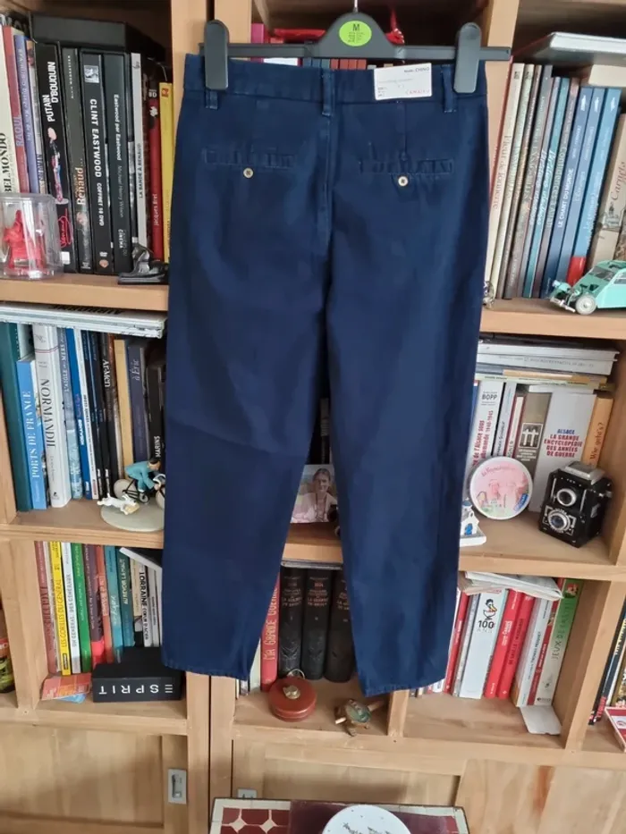 Pantalon camaïeu neuf chino bleu foncé 36 - photo numéro 4