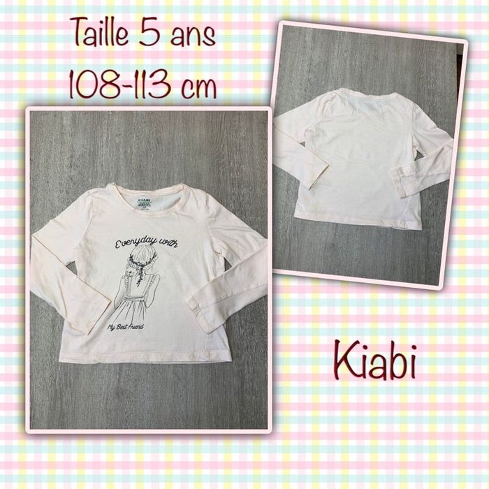 T-shirt ML rose pale - taille 5 ans 108-113 cm