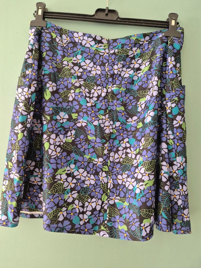 Jupe fleurie violette, molly bracken, neuve, taille 40 - photo numéro 4