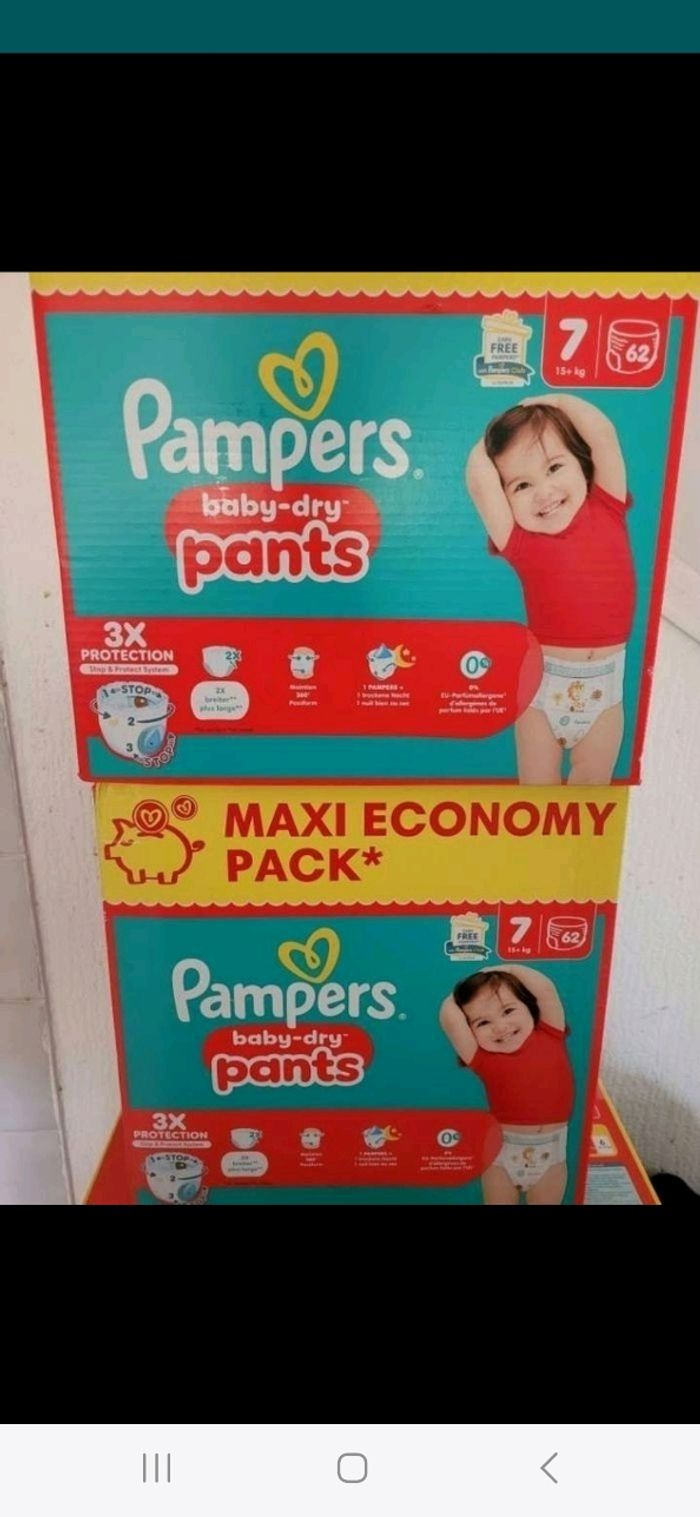40 euro les 2 maxieconomy pack pampers pant taille 7
