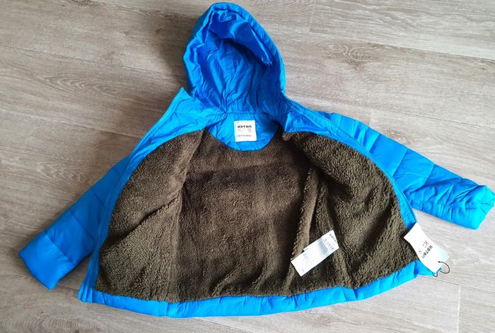 Doudoune bleue interieur doublé polaire taille 3 ans neuve - photo numéro 7