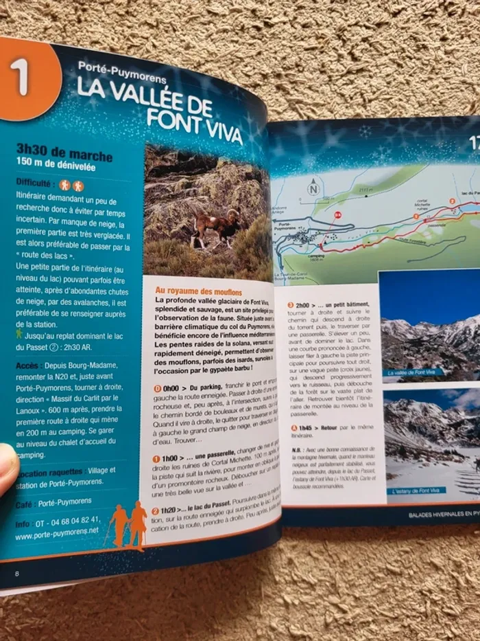 Livre "25 balades hivernales à pied ou en raquettes" - Pyrénées Orientales - photo numéro 7