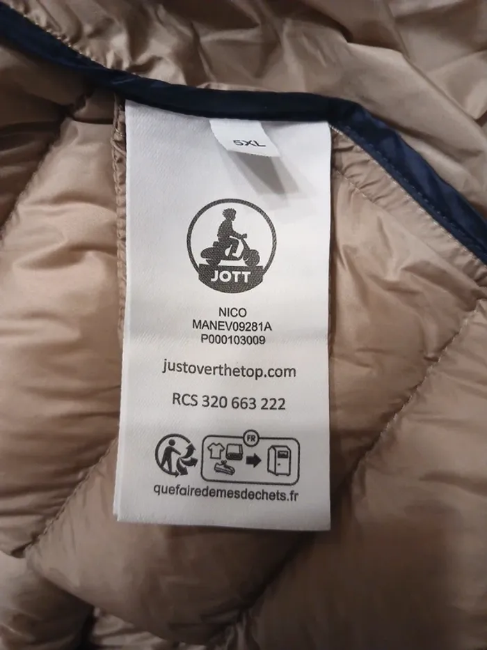 Doudoune Nico - Beige - 5XL - JOTT - photo numéro 6
