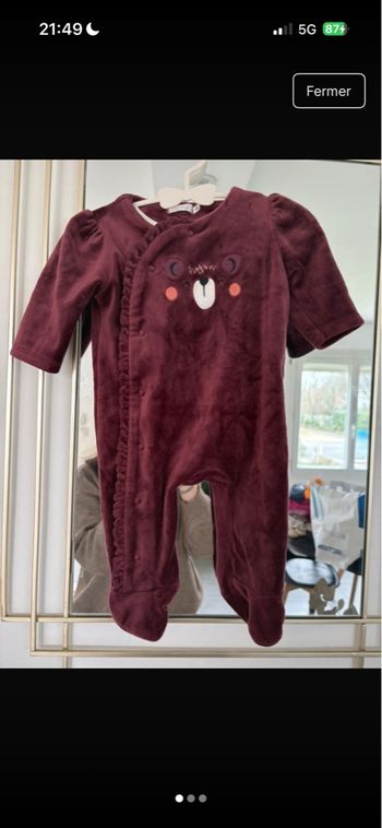 Pyjama bébé velours