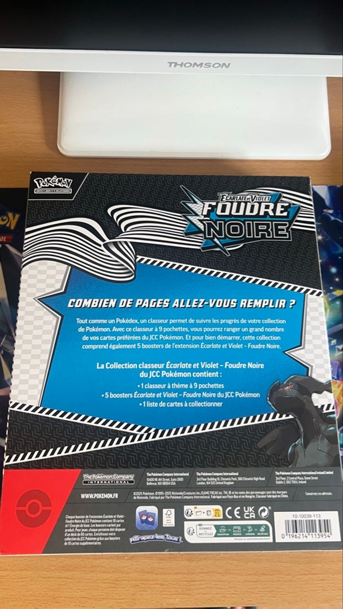 Duo de coffret classeur Pokémon foudre noire ex10.5 - photo numéro 7