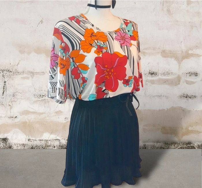 Tunique longue imprimée fleurie Gitti Vintage taille L