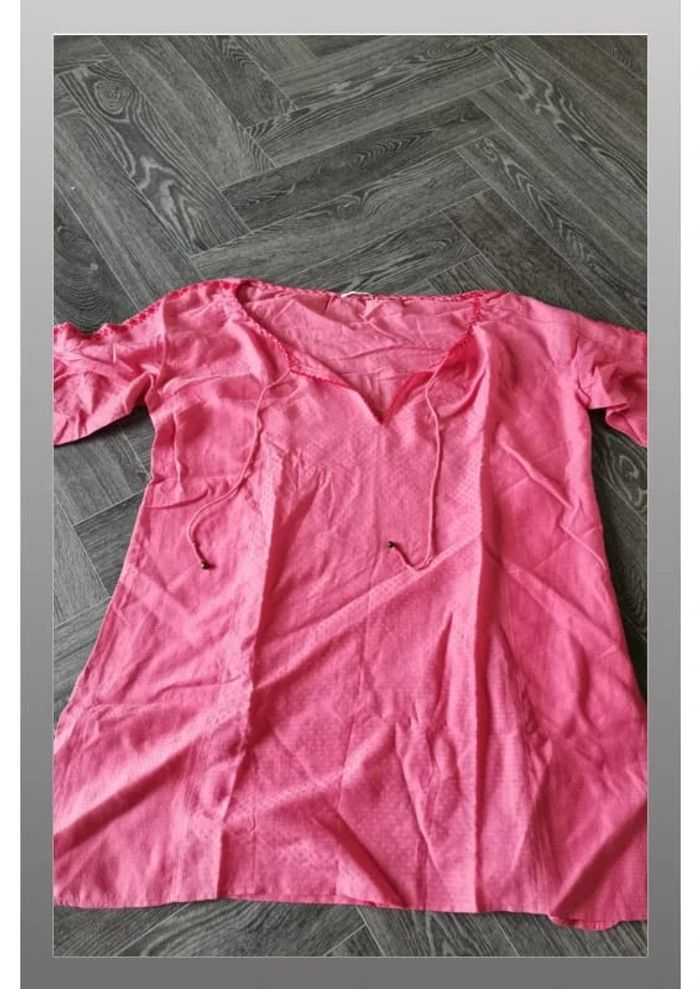 Haut Chattawak rose taille XL