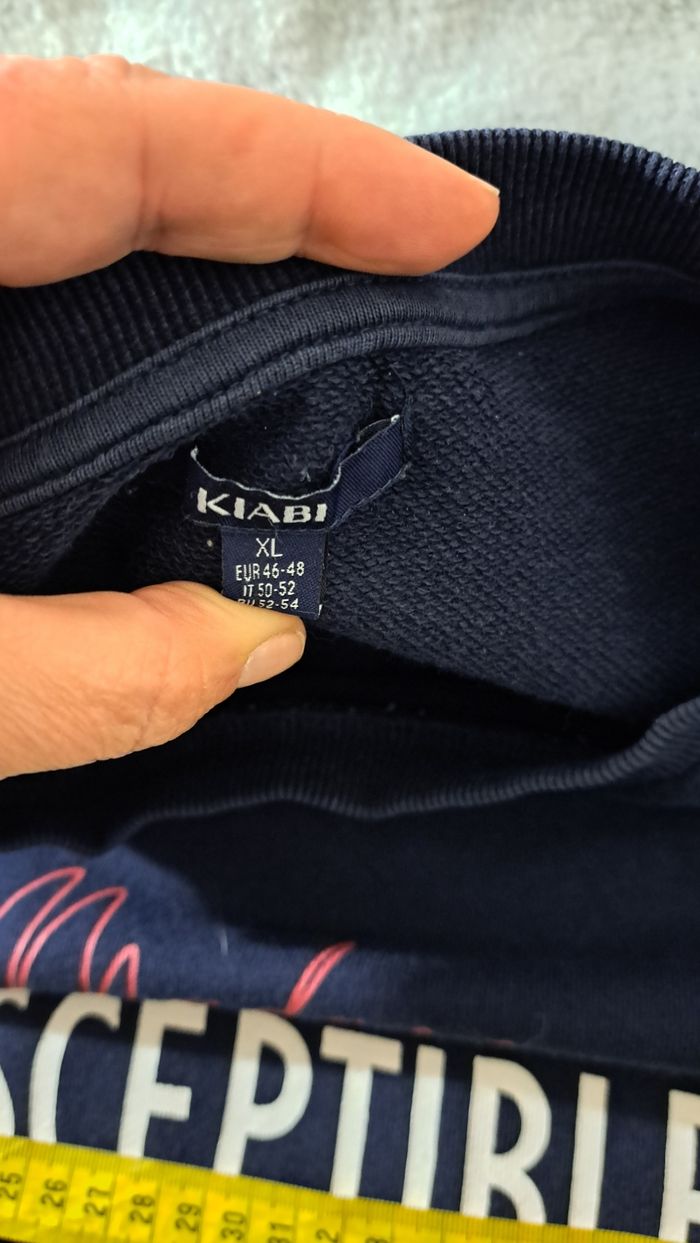 Sweat bleu marine madame susceptible kiabi taille 46 48 - photo numéro 7