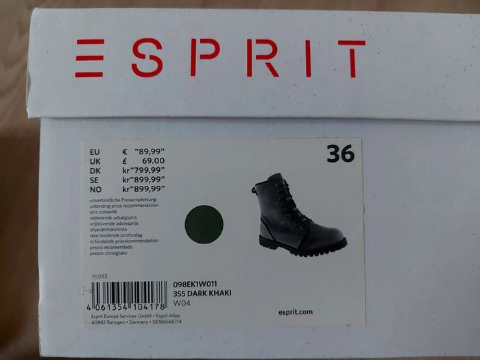 Esprit Bottines Kaki Foncé - photo numéro 7