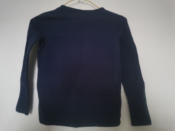 T-shirt manches longues bleu marine - photo numéro 2