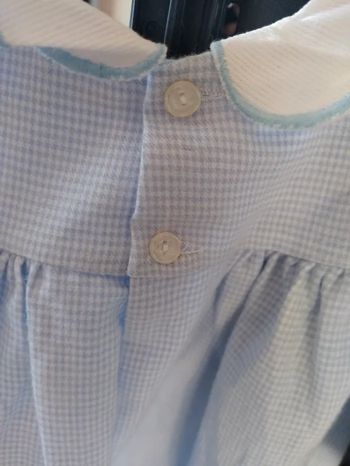 Petite robe vintage bleu écossais blue dress vichy prince de Galles - photo numéro 4