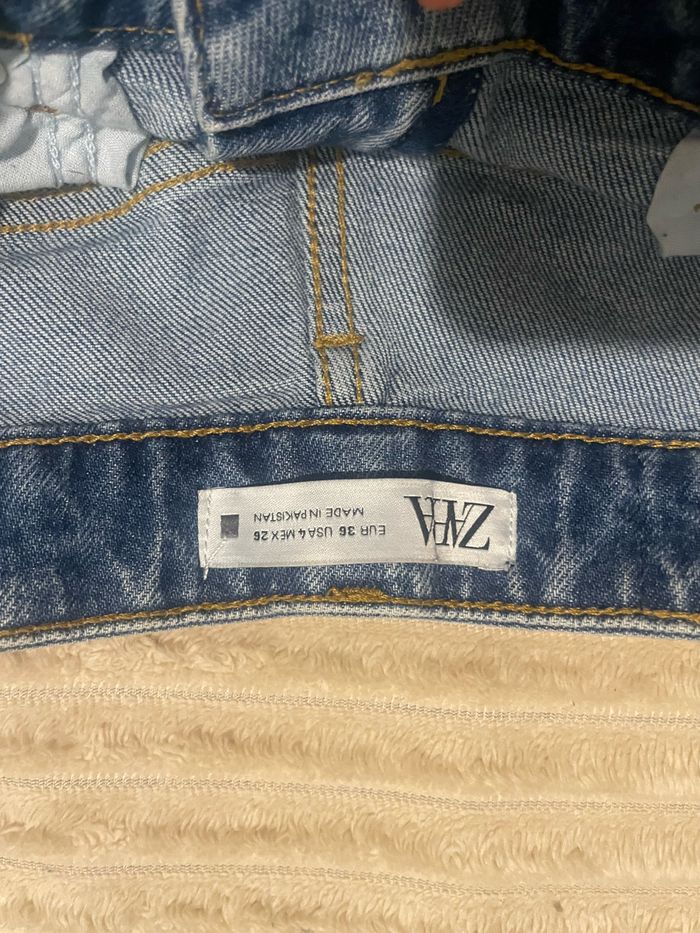 jean mom bleu foncée zara taille 36 - photo numéro 4
