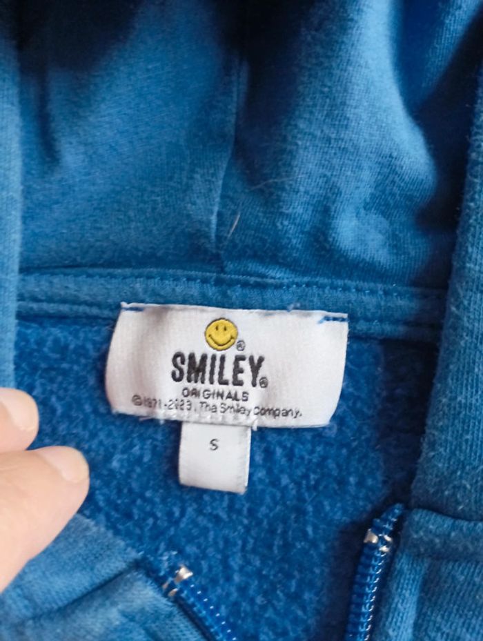 Sweat gilet zippé à capuche homme Smiley Original skateur large taille S - photo numéro 5